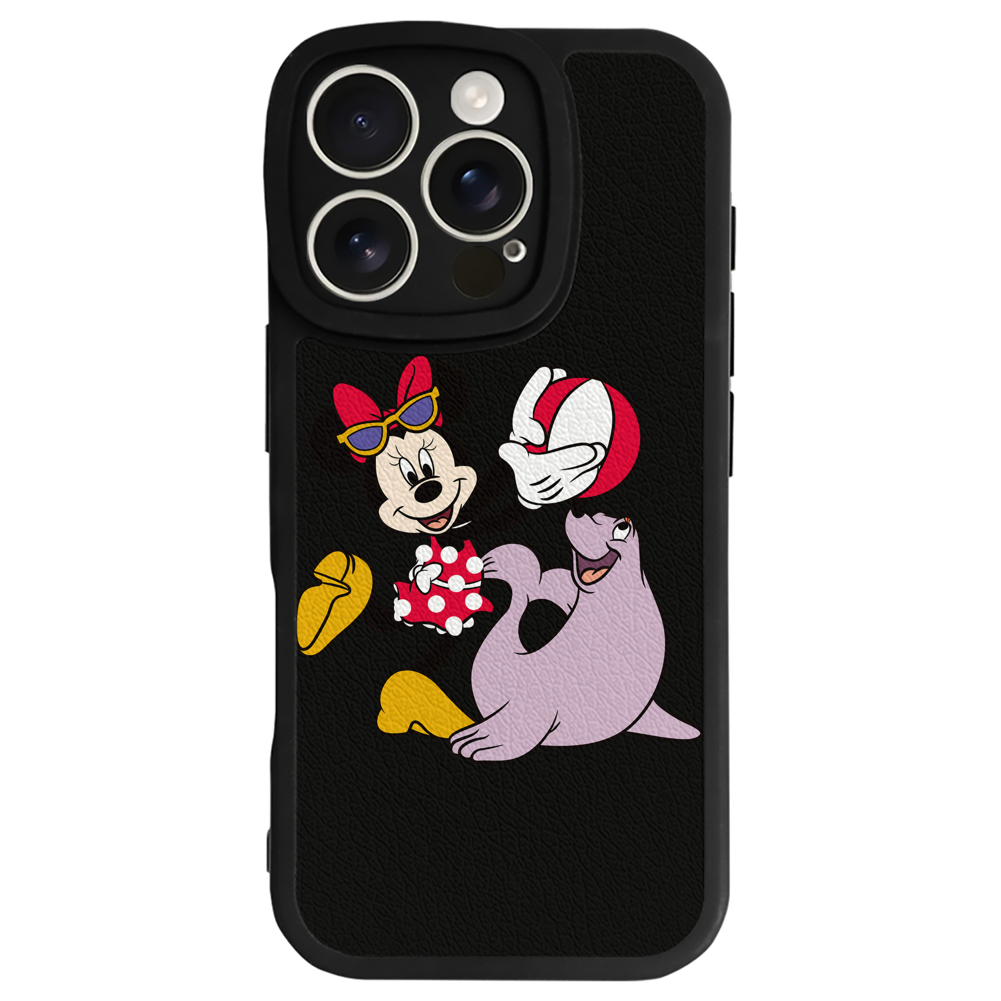 （画像用） ミッキーマウス Mickey Mouse 【iPhone 16シリーズ対応】シリコンスマホケース（レザー調） 材質：シリコン